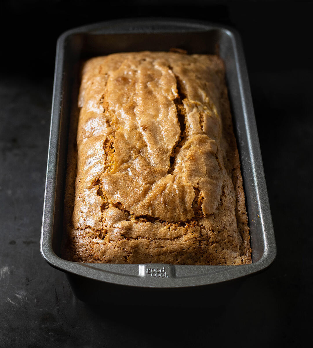Loaf of Tartine Bakery's pumpkin tea cake.